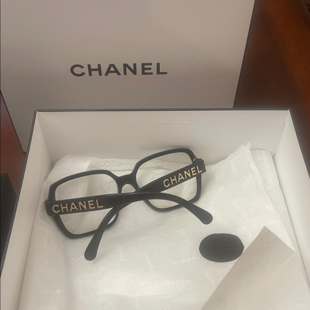 CHANEL Black and Gold Glasses (Authentic) - Picture 2 of 10